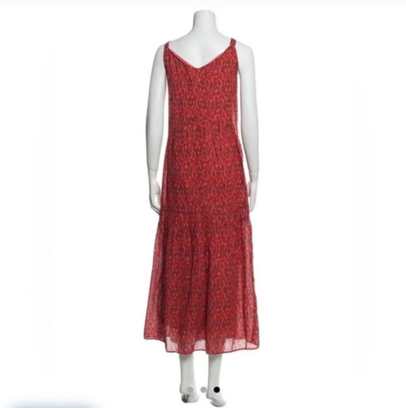 NWT Spring Midi Cotton Joie Maxi tiered dress Tea Rose feminine floral print Med - Picture 12 of 17